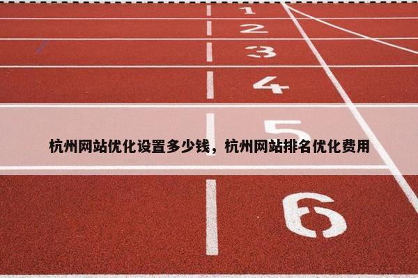 杭州网站优化设置多少钱，杭州网站排名优化费用